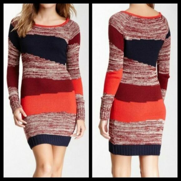 Ash Rain & Oak Red Long Sleeve Sweater Dress Small - Picture 1 of 6